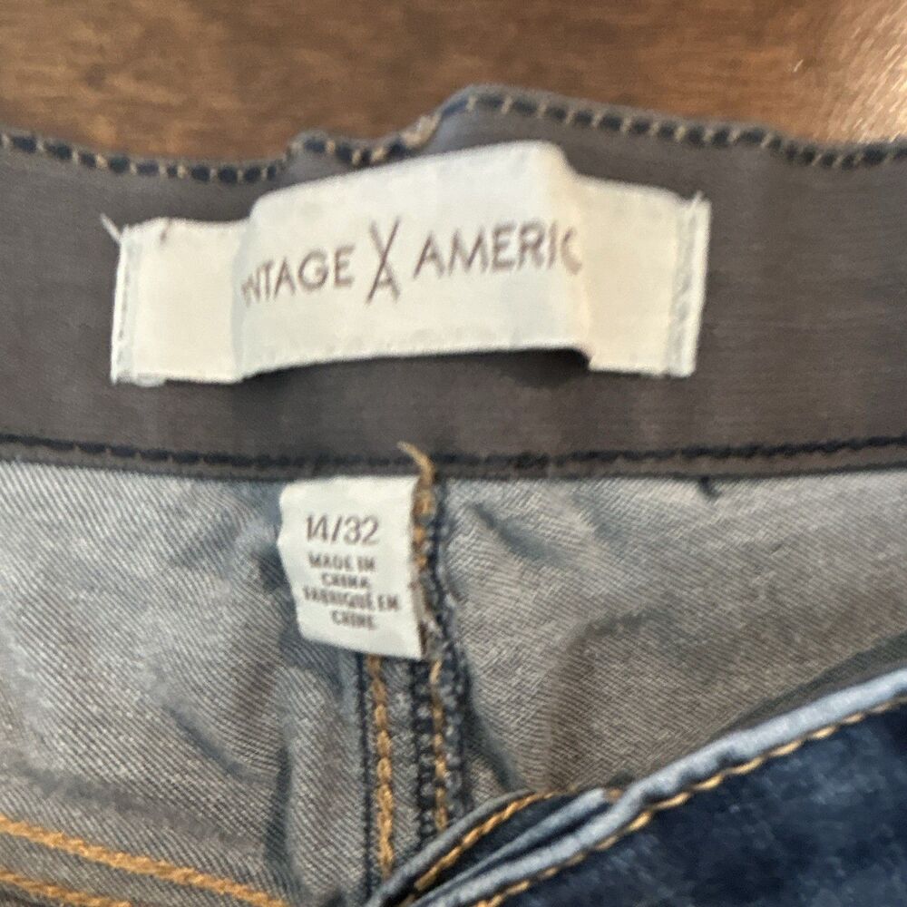 Vintage American Women's Skinny JeansBlue Mid Rise 5-Pocket MedWash Denim 14/32 - Picture 3 of 16